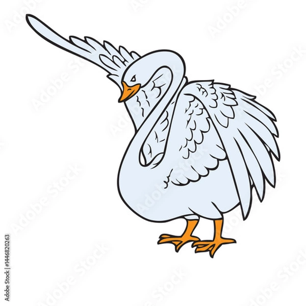 Obraz swan vector illustration