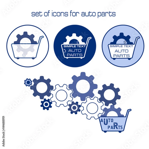 Obraz Auto parts..An element of decoration of a car spare part shop