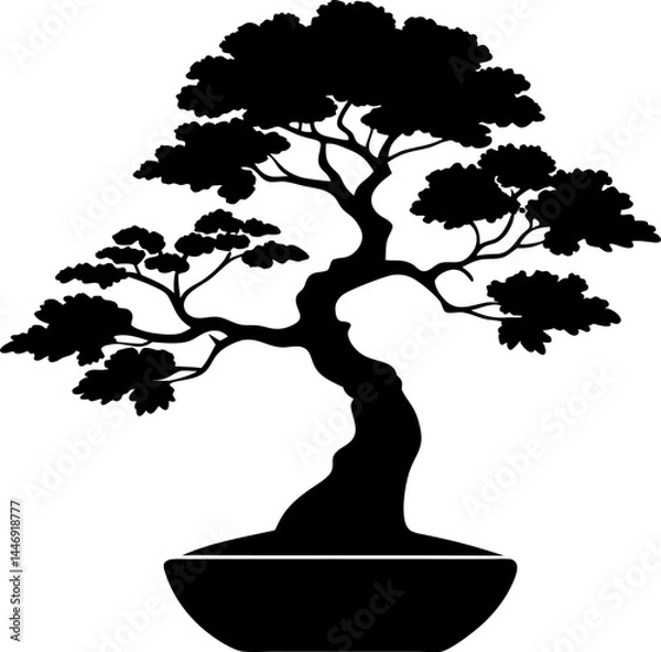 Obraz bonsai tree silhouette