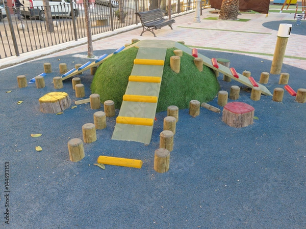 Obraz Freshly painted playground mound