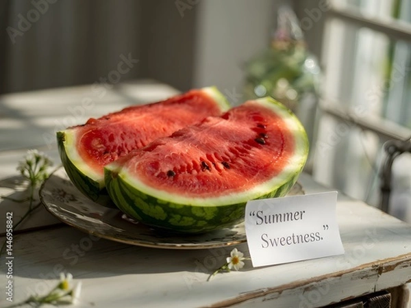 Obraz fresh watermelon on the table