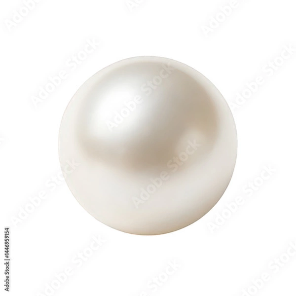 Obraz Beautifully captured, a flawless white pearl sits alone, highlighting its pristine surface and soft, glowing luster.