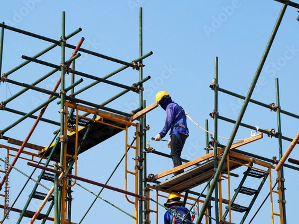 Obraz Man Working on the Working at height