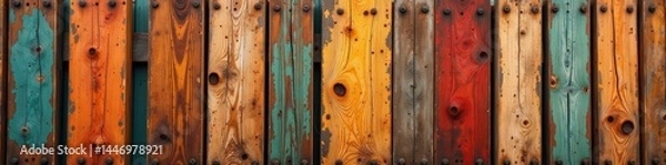 Obraz Collection of weathered, rustic wooden boards in various shapes and sizes, vintage, rough, texture