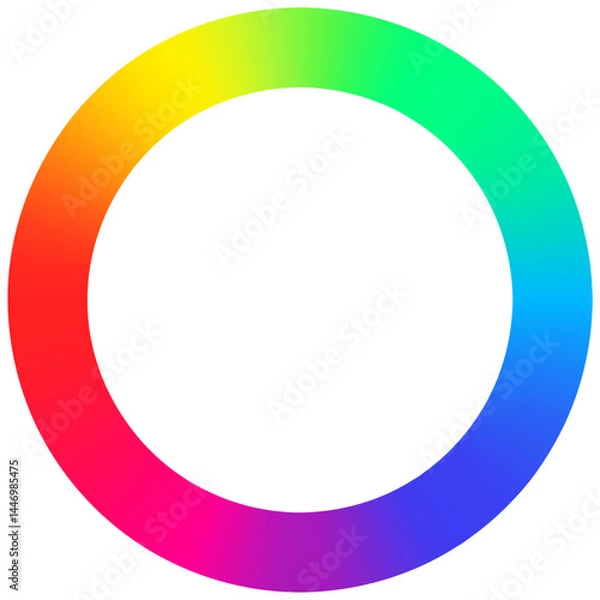 Obraz 色相環のようなグラデーションサークル
