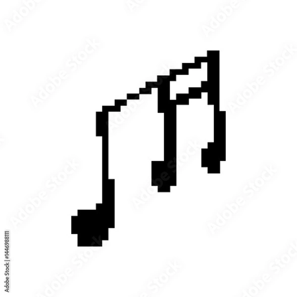 Obraz pixel musical note icon