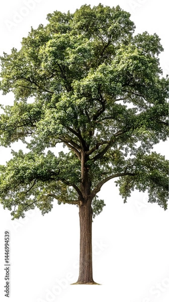 Fototapeta Full Frame Isolated Tree Illustration, Green Foliage, Nature Graphic, Isolated Background