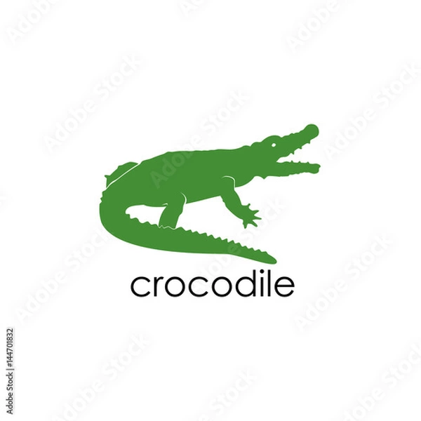 Obraz Green crocodile vector
