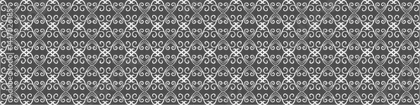 Fototapeta Elegant floral seamless pattern with intricate symmetrical designs. Perfect for wallpaper, fabric, textile, wrapping, background, or decorative use in digital and print projects.