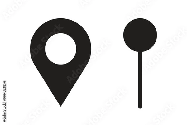 Fototapeta location symbol  pin symbol  location icon  pin icon  pin vector  location vector  map
