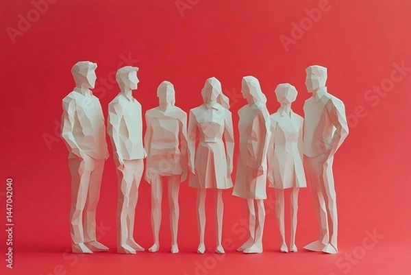 Fototapeta White Paper People Group Collaboration Teamwork Unity