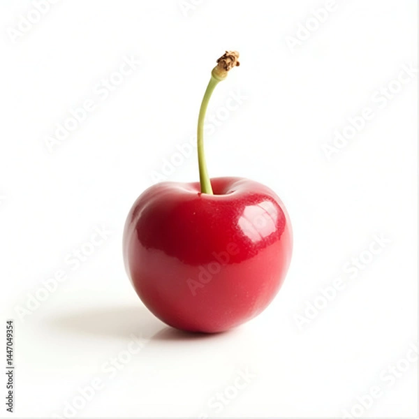 Fototapeta red cherry isolated on white