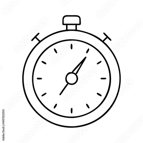 Obraz timer icon, timer line art - simple line art of timer, perfect for timer logos and icons