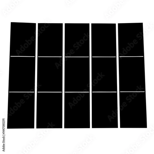 Fototapeta Abstract black rectangular panels with white lines arranged in a grid pattern