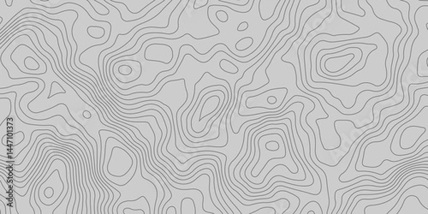 Fototapeta Topographic map background concept. Topo contour map. Rendering abstract illustration. Vector abstract illustration. Geography concept. paper texture design. Limited of a geographical map