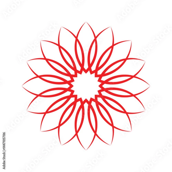 Obraz vector sunflower tree shape. Nature tree vector illustration design, golden leaves