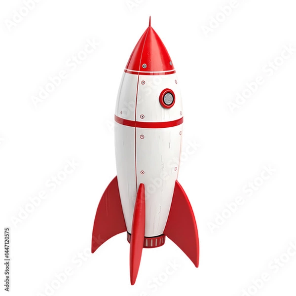 Obraz Retro Rocket Ship Illustration Free Image Download isolated on transparent background