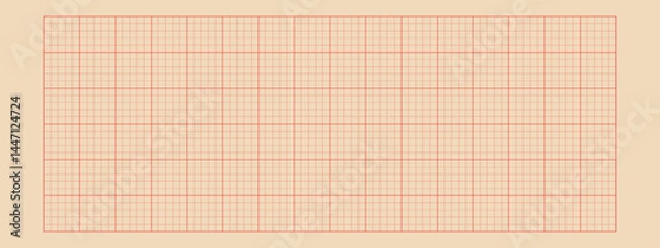 Obraz Retro-style millimeter graph paper background in pink tones with precise paper grid. Suitable for design, school visuals, or diary backdrops.