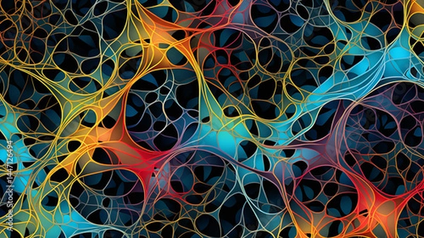 Fototapeta Abstract neural pattern background