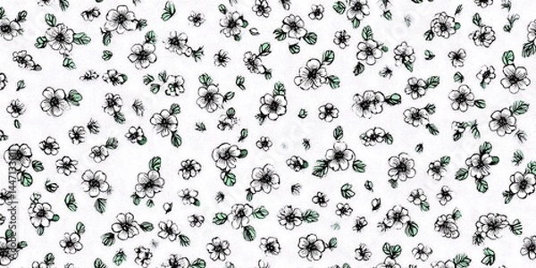 Fototapeta Floral seamless pattern.Pastel flower seamless pattern.Abstract floral seamless pattern 