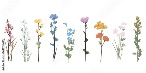Fototapeta Floral seamless pattern.Pastel flower seamless pattern.Abstract floral seamless pattern 