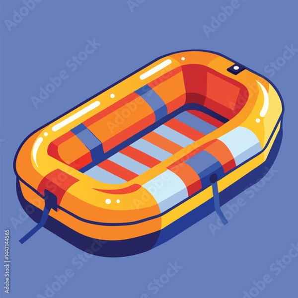 Fototapeta inflatable-raft vector