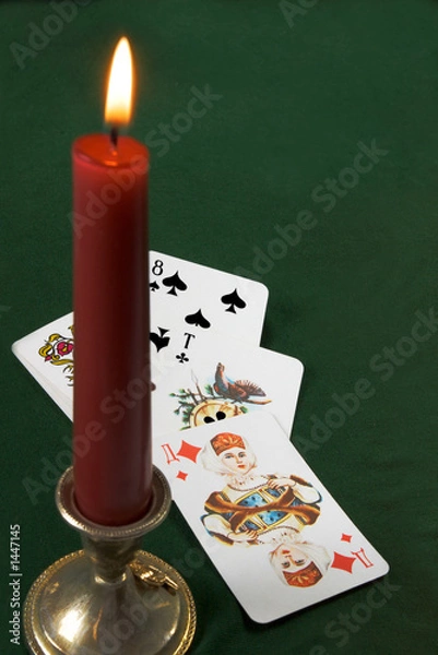 Obraz candle and cards