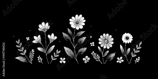 Fototapeta Floral seamless pattern.Pastel flower seamless pattern.Abstract floral seamless pattern 