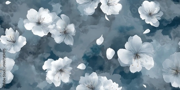 Fototapeta Floral seamless pattern.Pastel flower seamless pattern.Abstract floral seamless pattern 