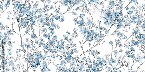 Fototapeta Floral seamless pattern.Pastel flower seamless pattern.Abstract floral seamless pattern 