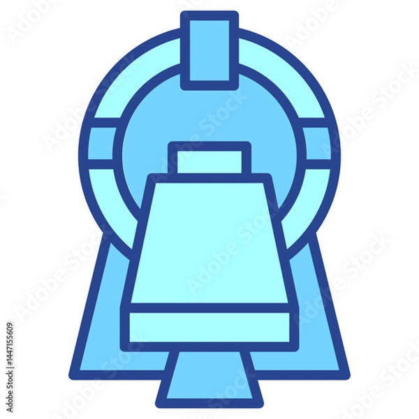 Obraz CT Scan Blue Outline Icon, Health Analyst