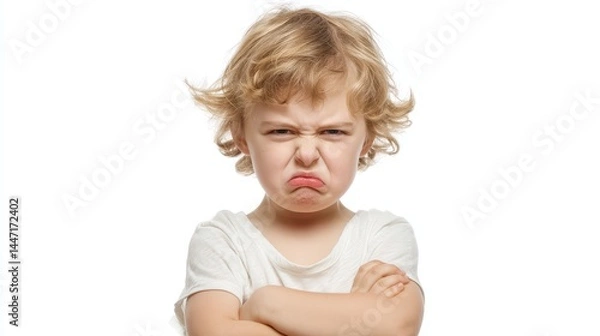 Obraz Upset Toddler Photograph of a Child's Angry Expression