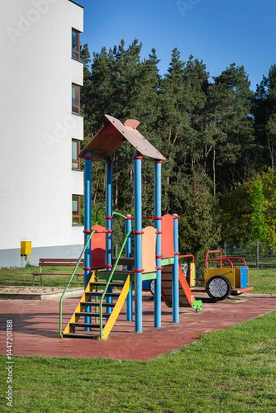 Obraz Plac zabaw na osiedlu