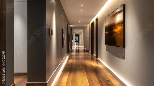Fototapeta Illuminated hallways elegant art display