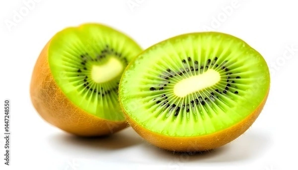 Fototapeta sliced Kiwi fruit isolated on white background
