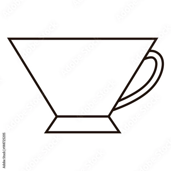 Fototapeta coffee cup icon over white background. vector illustration