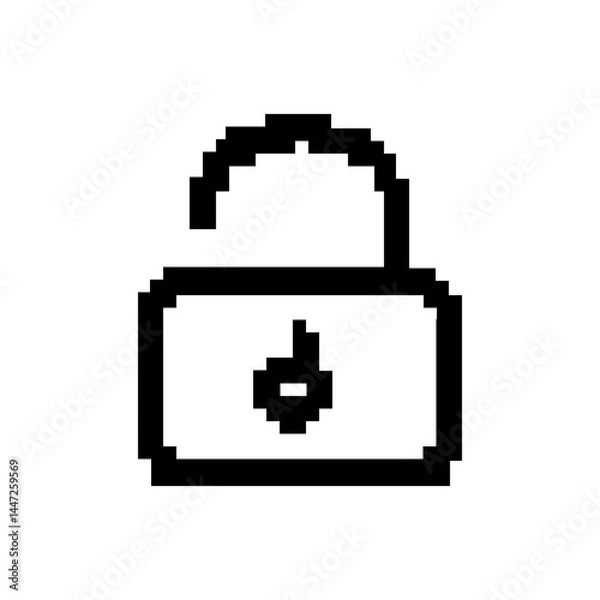 Obraz pixealte unlock icon