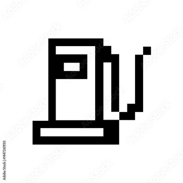 Obraz pixelate fuel gass station