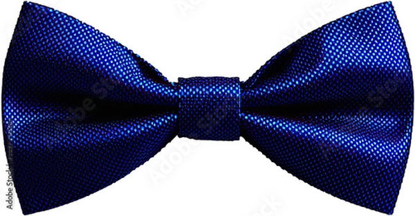 Obraz A vibrant blue bow tie, patterned with a subtle grid, presents a sharp and stylish visual statement.