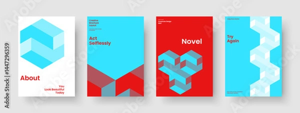 Fototapeta Modern Business Presentation Template. Isolated Book Cover Layout. Abstract Flyer Design. Report. Poster. Brochure. Background. Banner. Pamphlet. Portfolio. Journal. Catalog. Advertising. Handbill