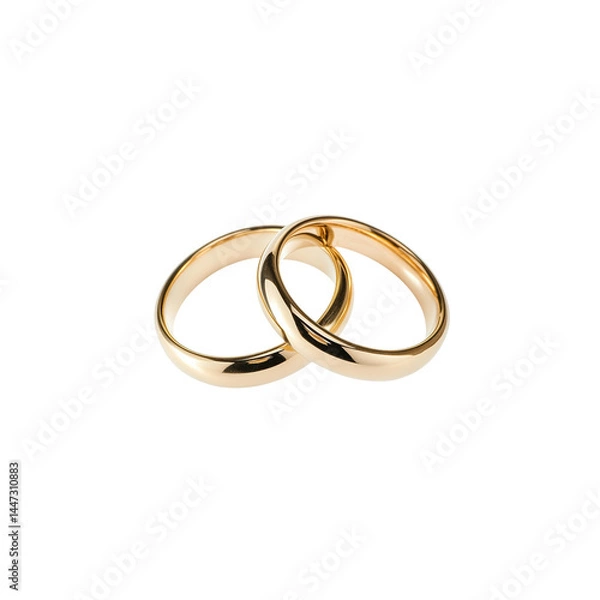 Fototapeta Elegant Golden Wedding Bands Symbolizing Love and Commitment Together