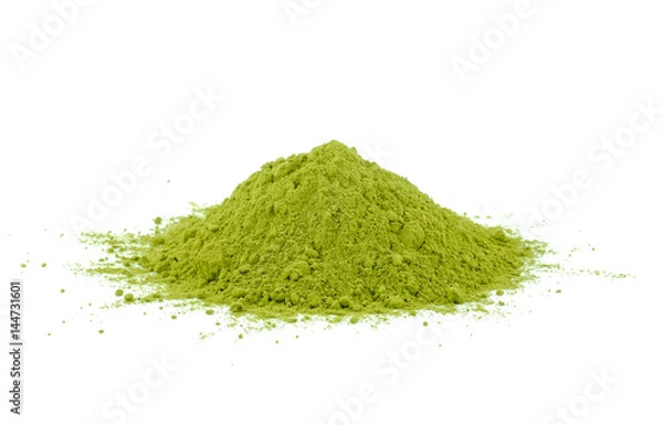 Obraz Herbata w proszku na białym tle.