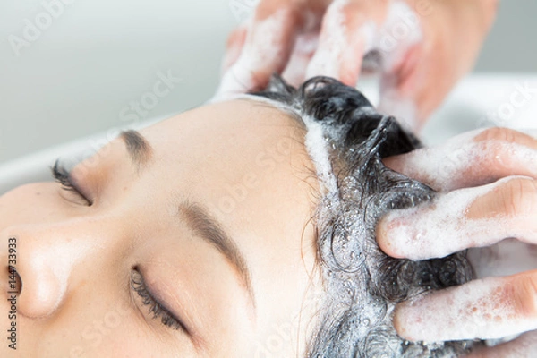Fototapeta 女性 シャンプー