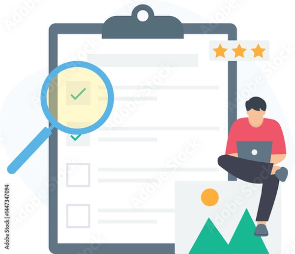 Fototapeta Project review or project evaluation, performance assessment or milestone tracking, budget variance or cost analysis, schedule adherence or timeline analysis, scope verification or deliverable validat