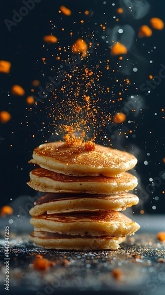 Obraz Stack of pancakes with spice