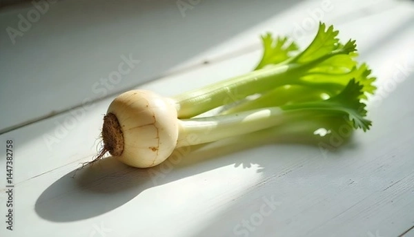 Fototapeta Celery root isolated on white background
