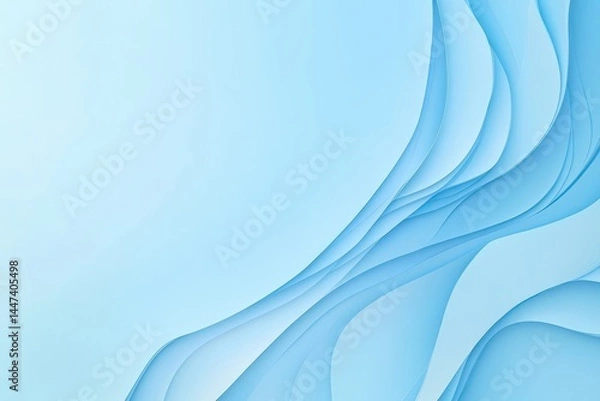Fototapeta Modern Light Blue Background. Smooth Gradient Paper for Abstract Art with Copy Space