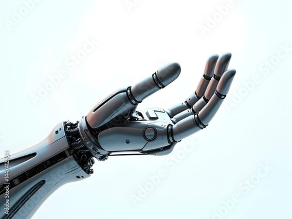 Fototapeta robot hand on white background