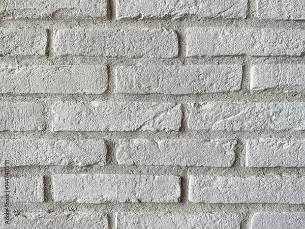 Fototapeta 白いレンガの壁、背景素材