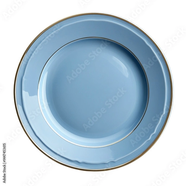 Fototapeta plain round plate on transparent background 